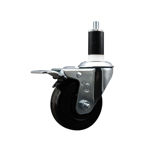 3.5'' SS Phenolic Swivel 1-3/8'' Expanding Stem Caster Total Lock Brake